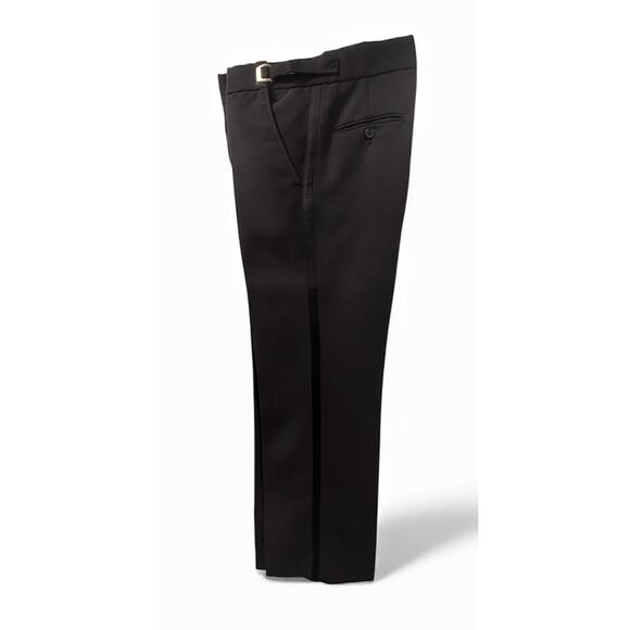 Vintage Raffinati Formal Black Tuxedo Pants Adjustable Waist 27-28-29 x 32" - Picture 1 of 4